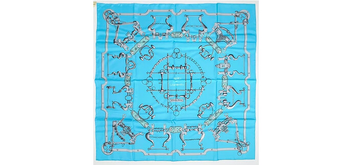 Hermes Mors et Gourmettes tag turquoise 2